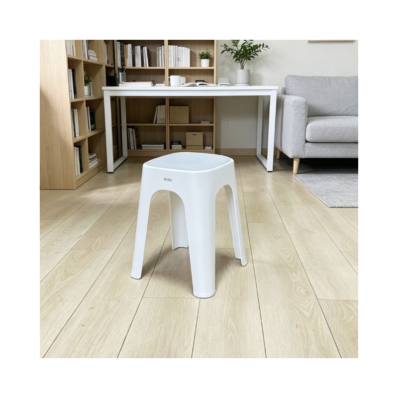 AiAK Plastic Household Leather-Top High Stool